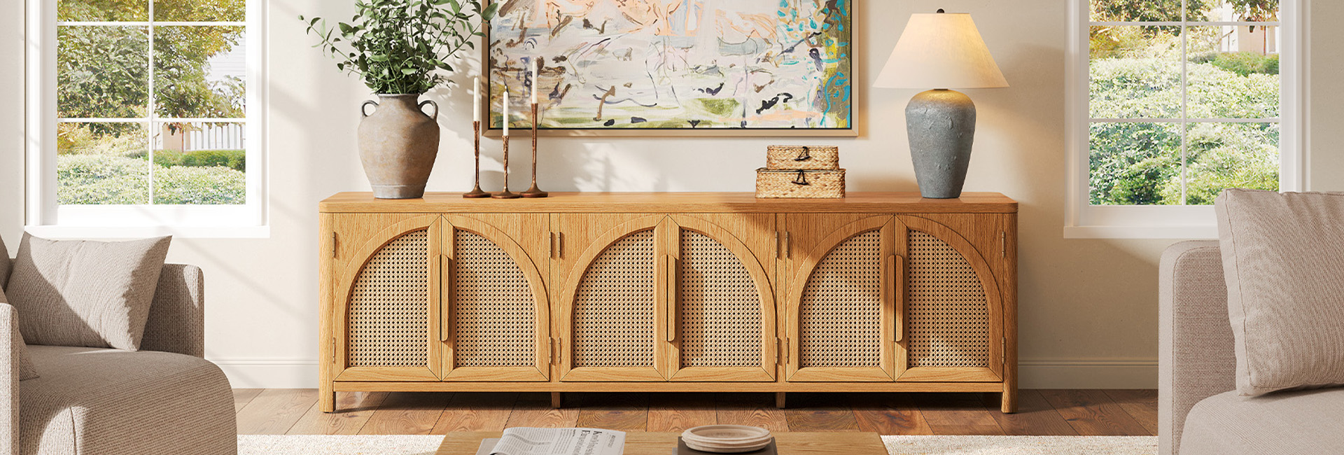 HERNEST Alvborg Rattan Media Console