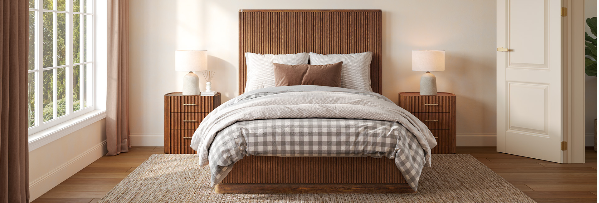HERNEST Finnley Fluted Bed