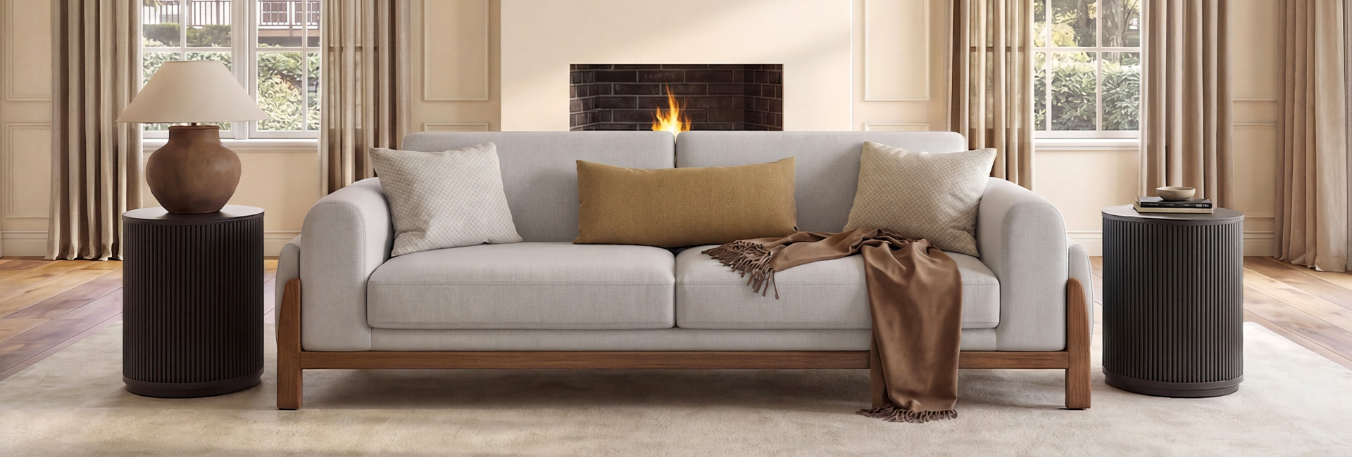 HERNEST Koseby 88" Sofa