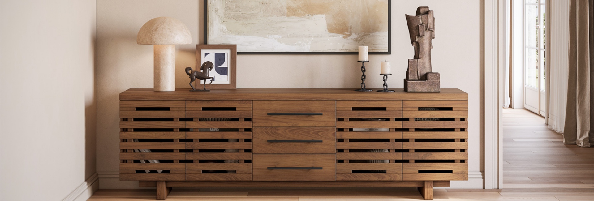 solid wood tv stand