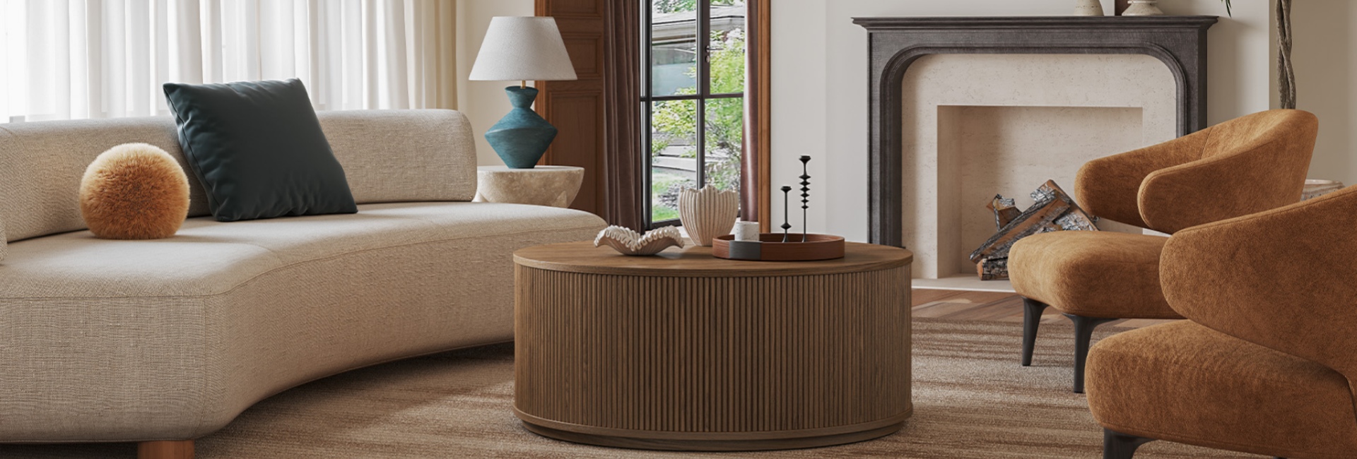 round coffee table decor ideas