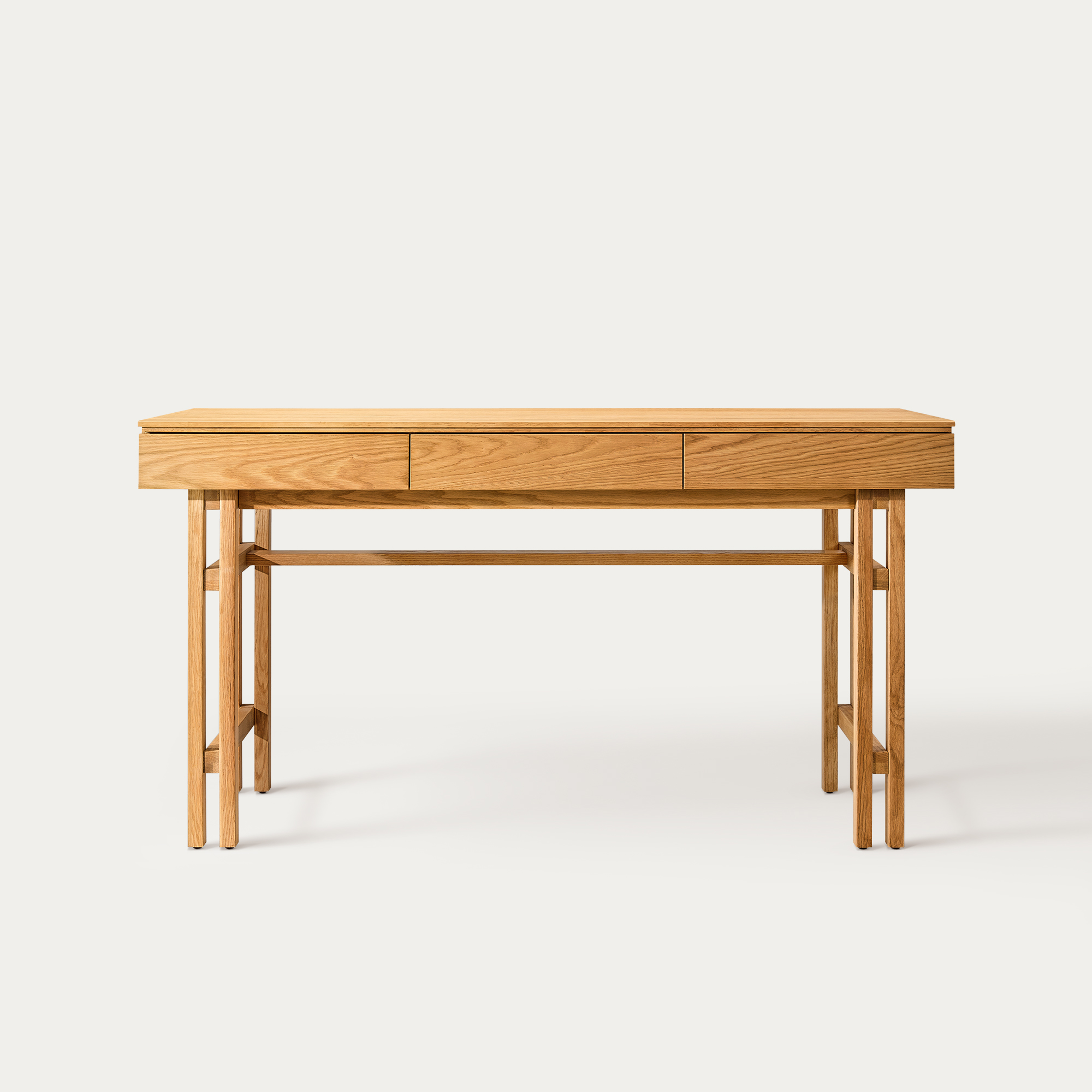 Aurorim 59 Inch Solid Wood Desk with 3 Storage Drawers | HERNEST