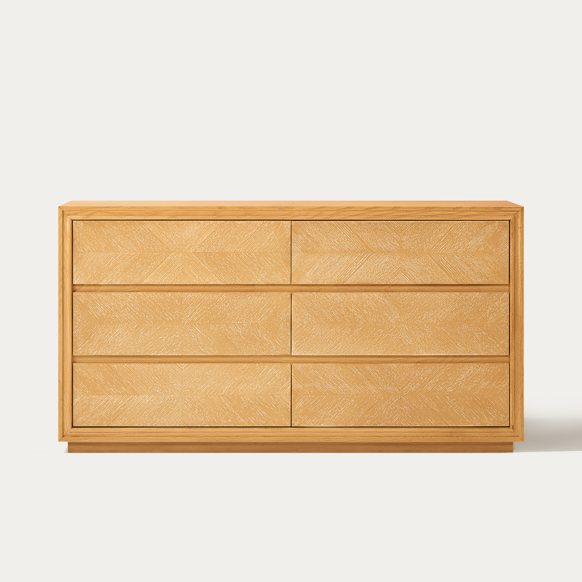 CLC73 プランテーション グロウン ティンバース チェストドレッサー 6段 Thursen 60 inch Natural Dusty Chevron Dresser with 6 Solid Wood