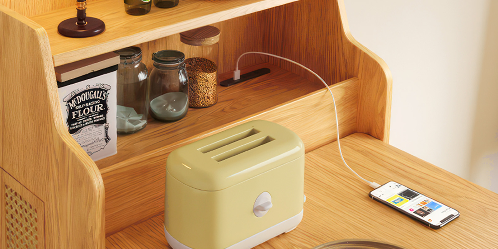 Hernest | 40.5"-70.1" Foldable Dining Table With Charging Station