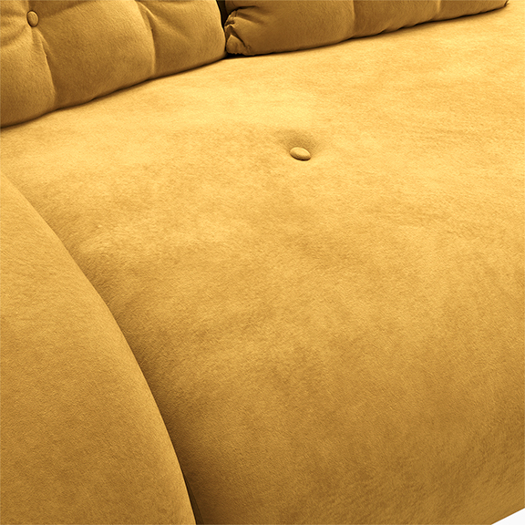 yellow compressed foam sofa