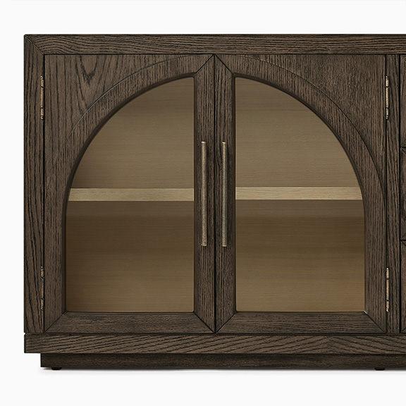 Arch style is a nod to the '60s and '70s.