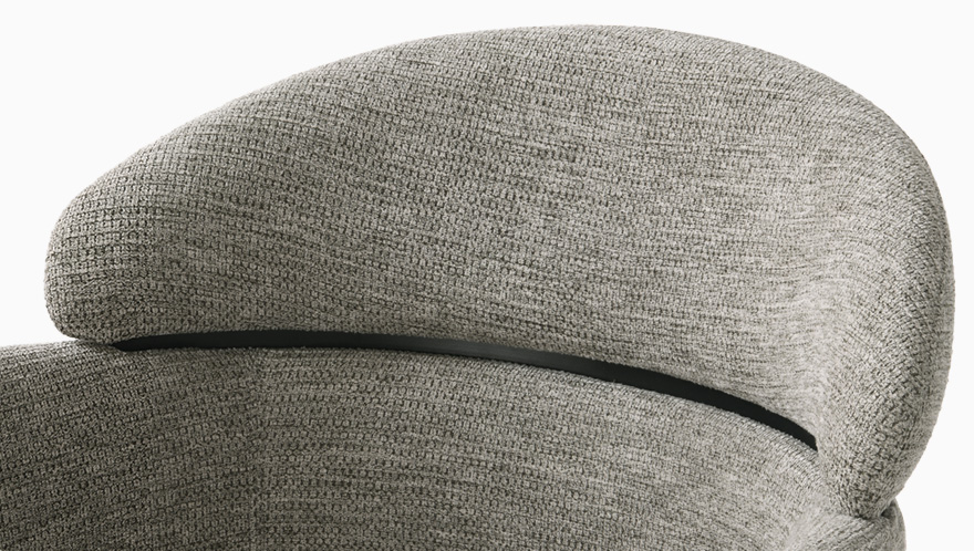 Modern Dining Chair with Curved Upholstered Back