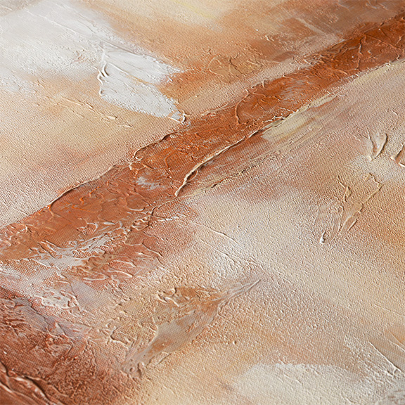 The impasto technique, with thick, creamy layers of paint creating a textured