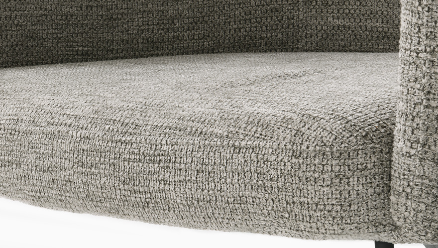 Ash Wood Dining Chair with Cotton Linen Cushion