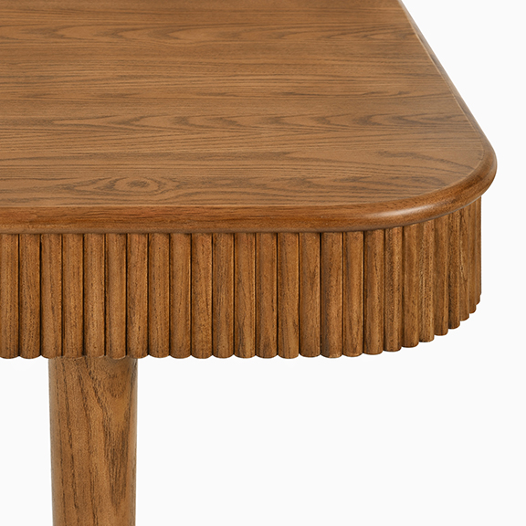 72-92 Inch Brown Extendable Dining Table for Dining Room