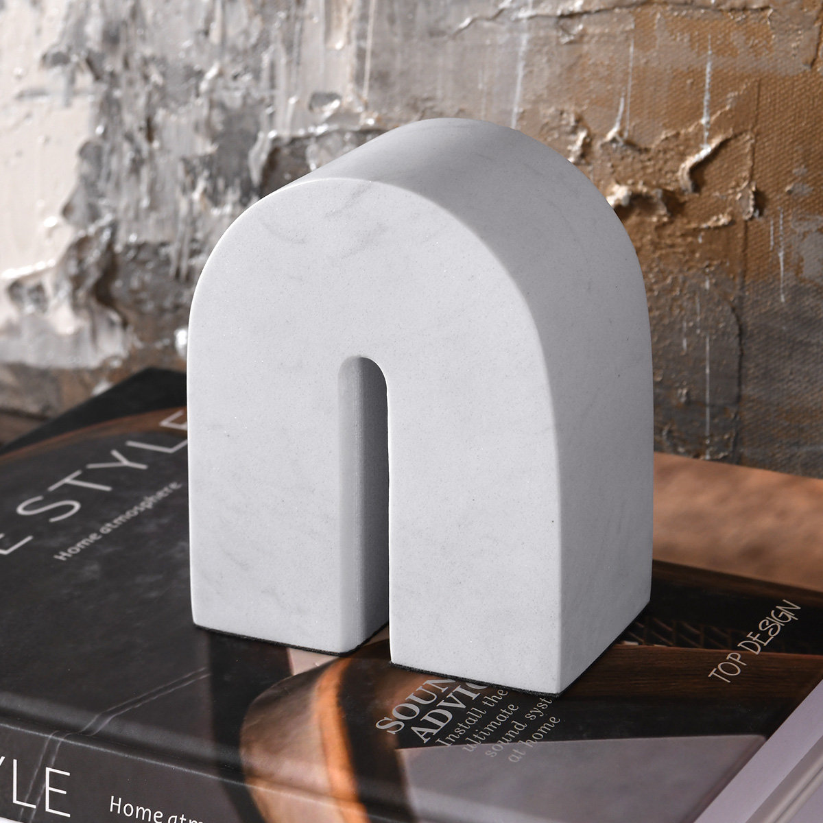 4 Inch Arched Marbl… - image