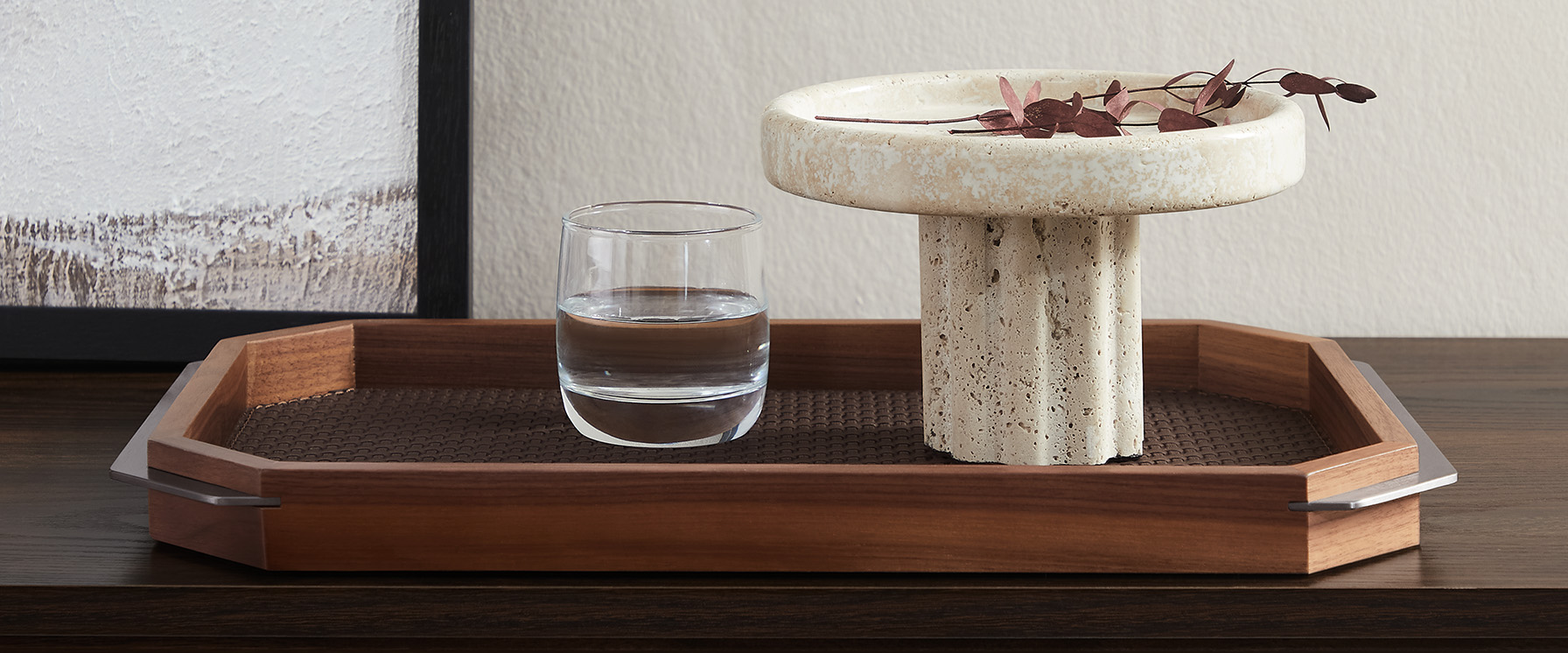 walnut decorative tray