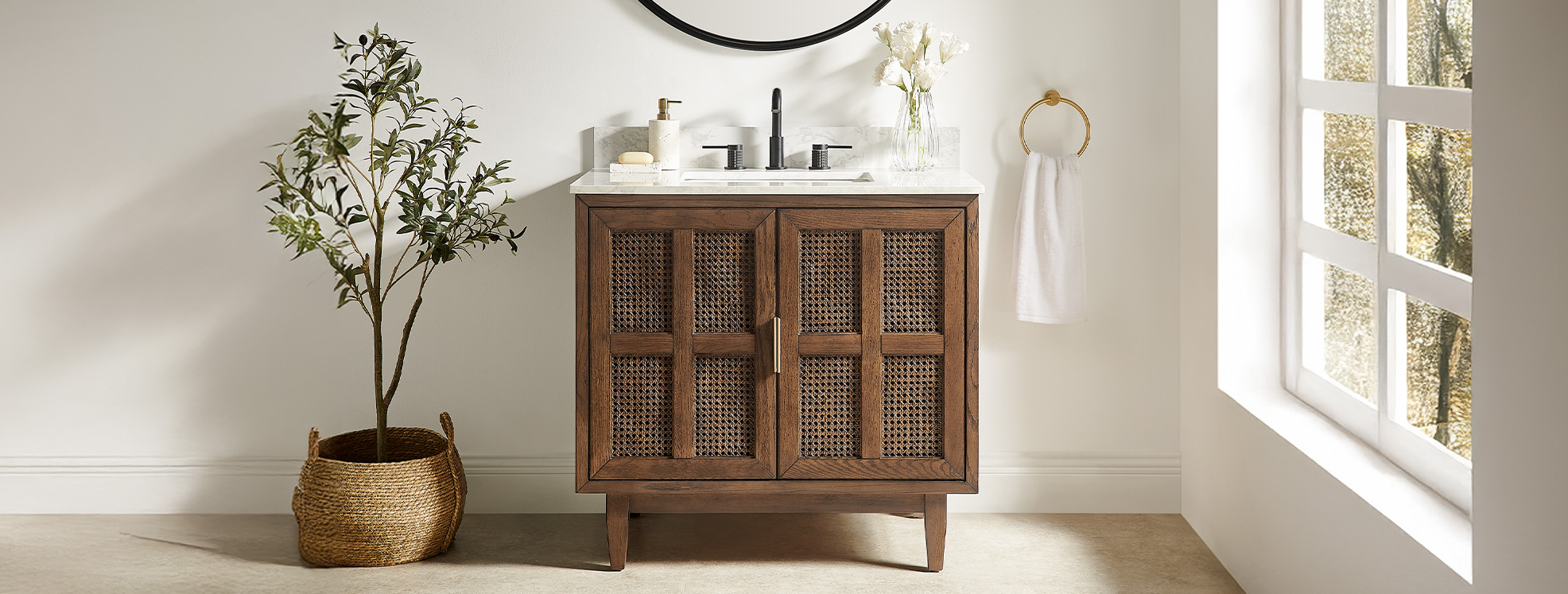 single bathroom vanity with sink
