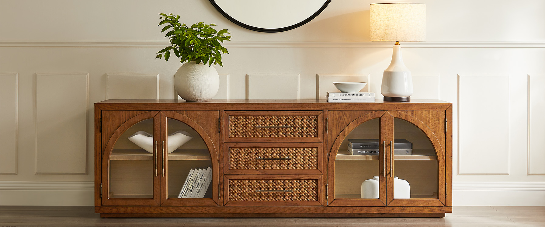 Brown Oak TV Stand