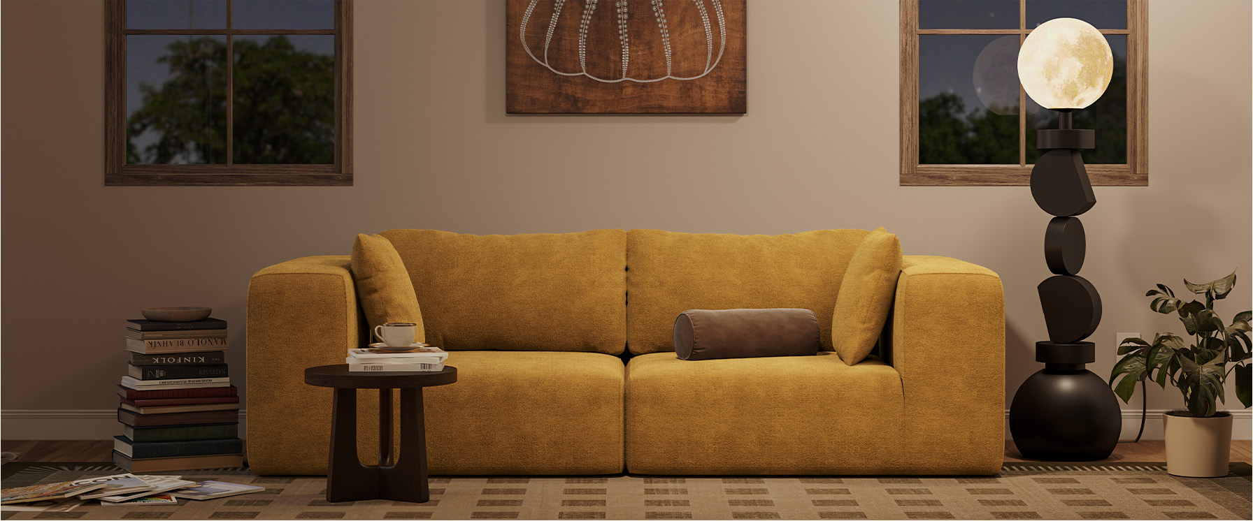 54" Floor Lamp with designed lamp shade