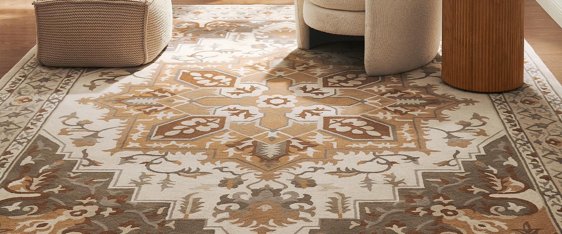 100% wool handwoven rug