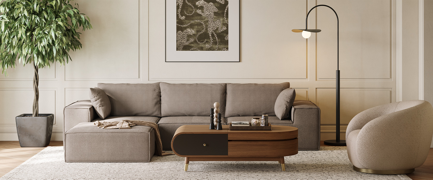 70" Floor Lamp Metal