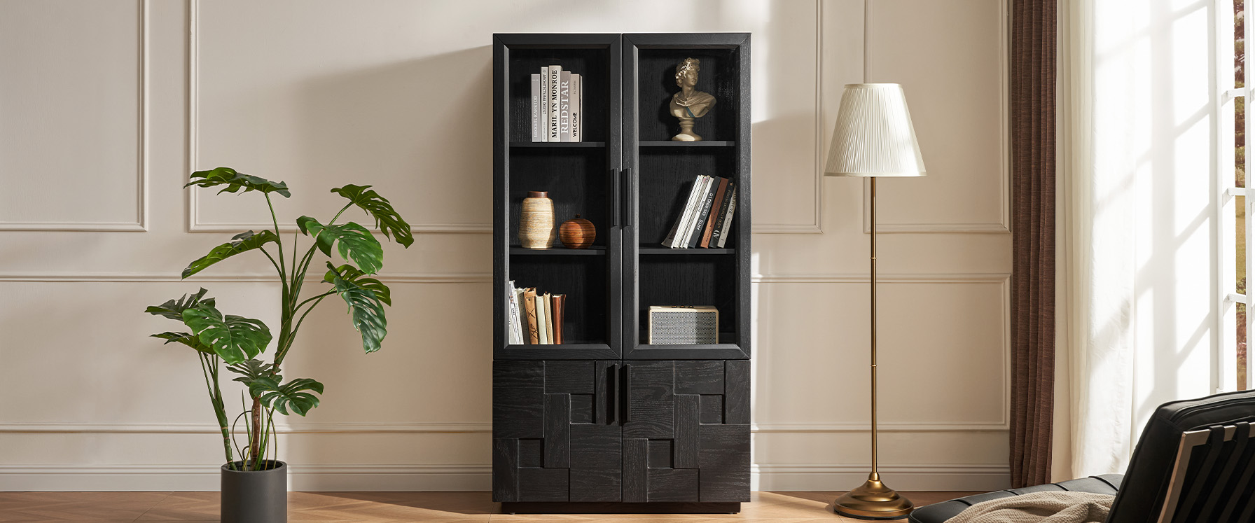 glass display cabinet