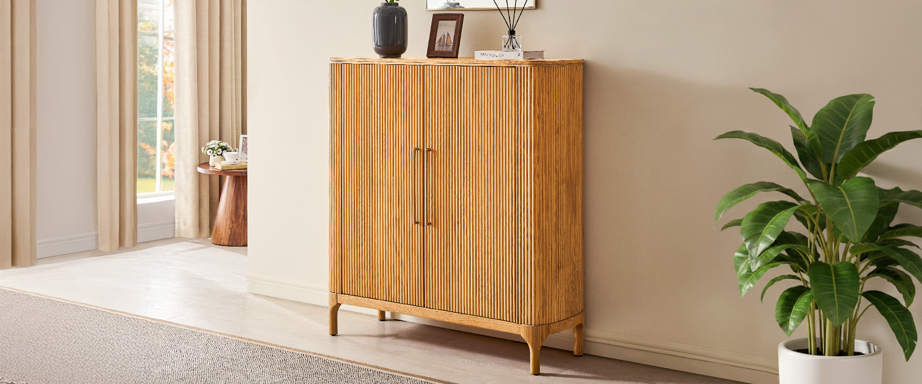 natural shoe cabinet storage
