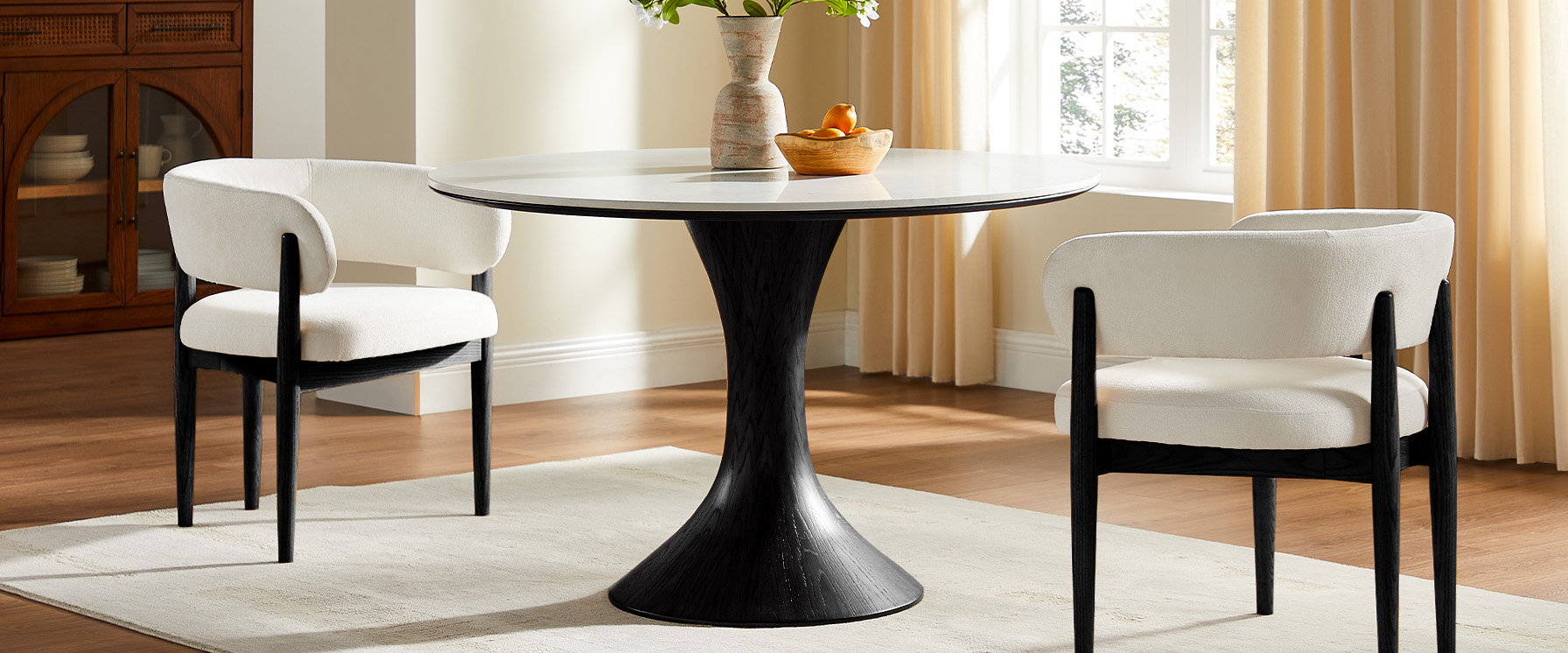 black wood dining chair