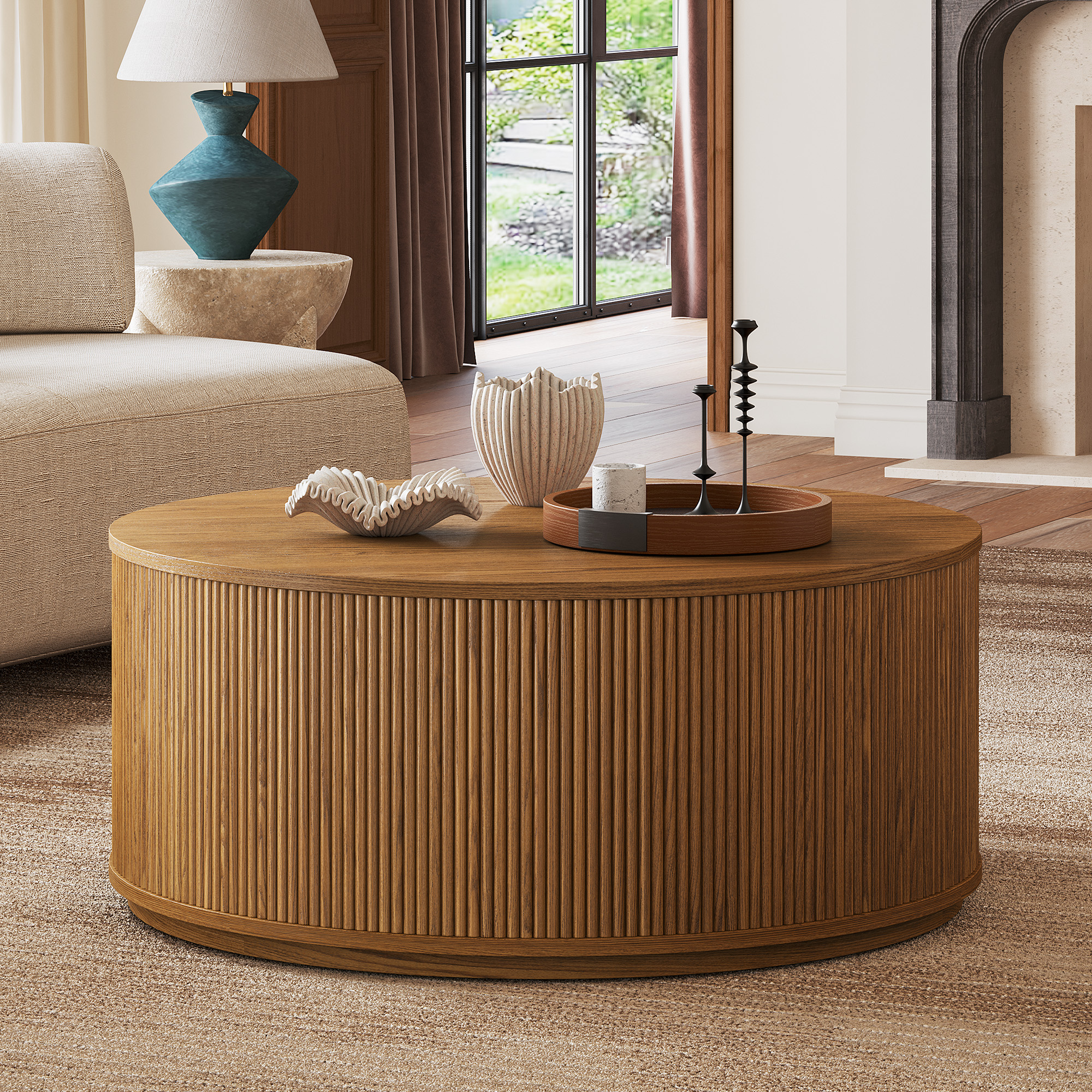 Rolf 42" Round Oak … - image