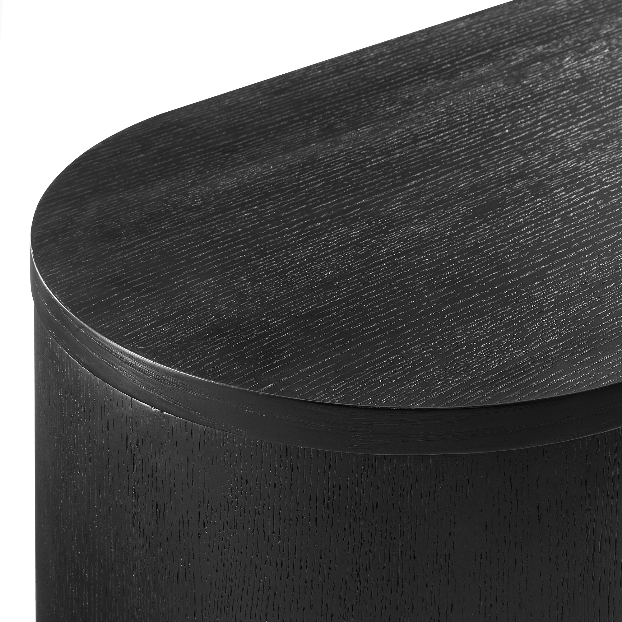 Fiske 84 inch Black Chevron Solid Oak TV Stand | HERNEST
