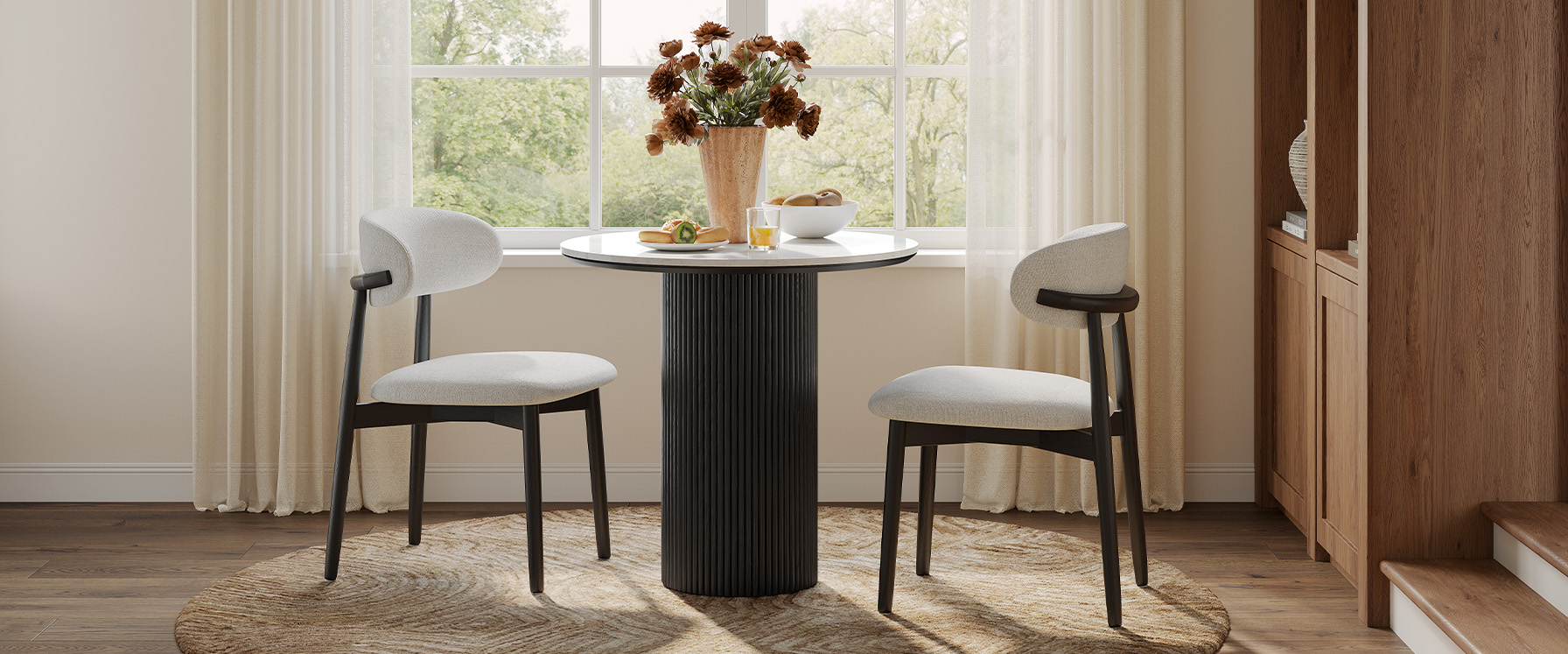 Small Sintered Stone Dining Table for Breakfast Nook