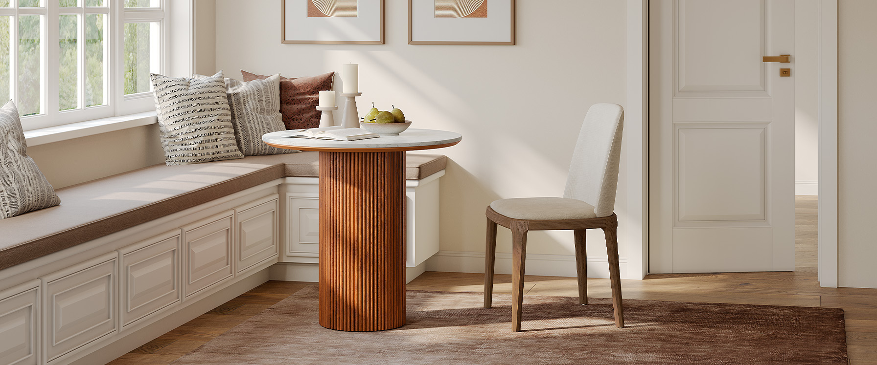 Small Sintered Stone Dining Table for Breakfast Nook