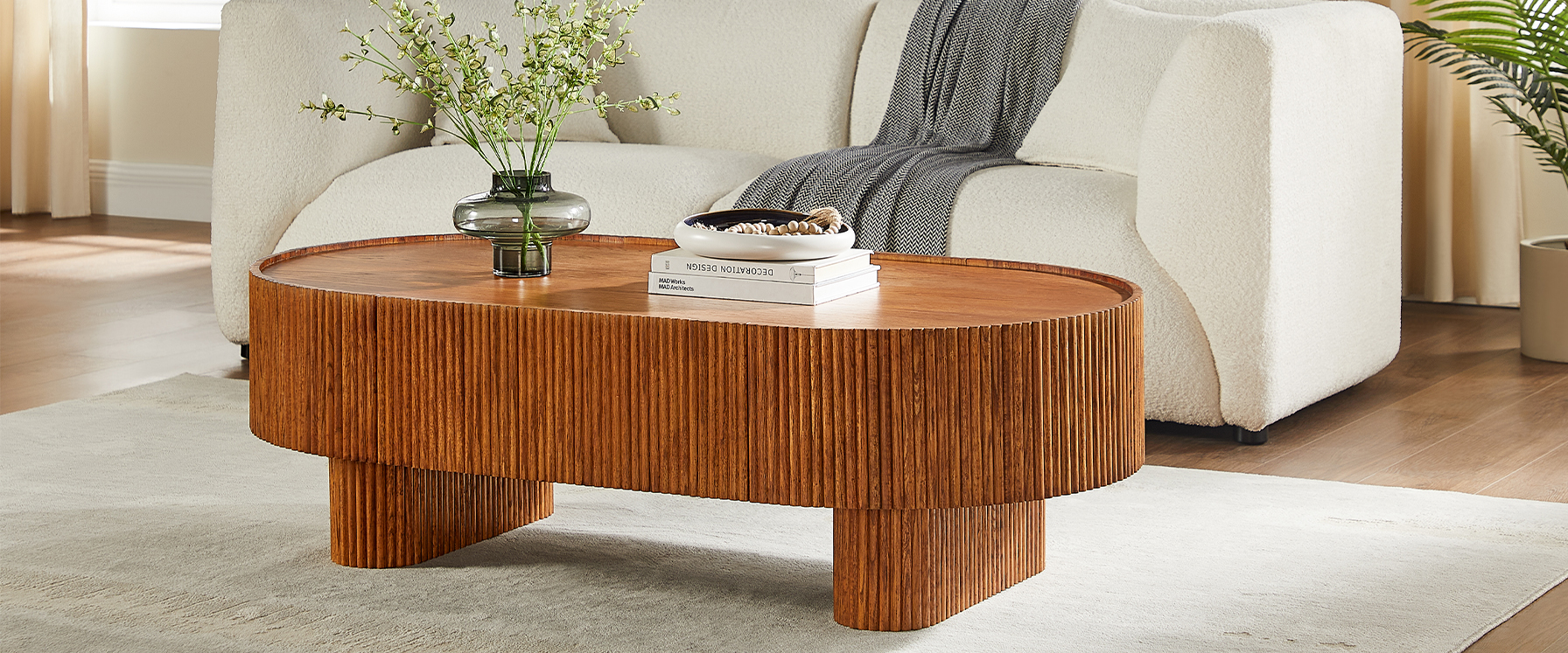 oval coffee table