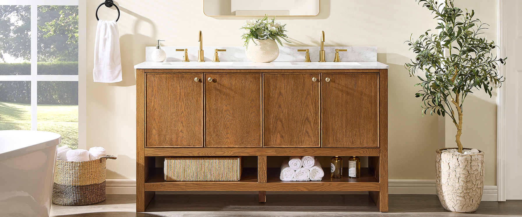 Double Bathroom Vanity Sink
