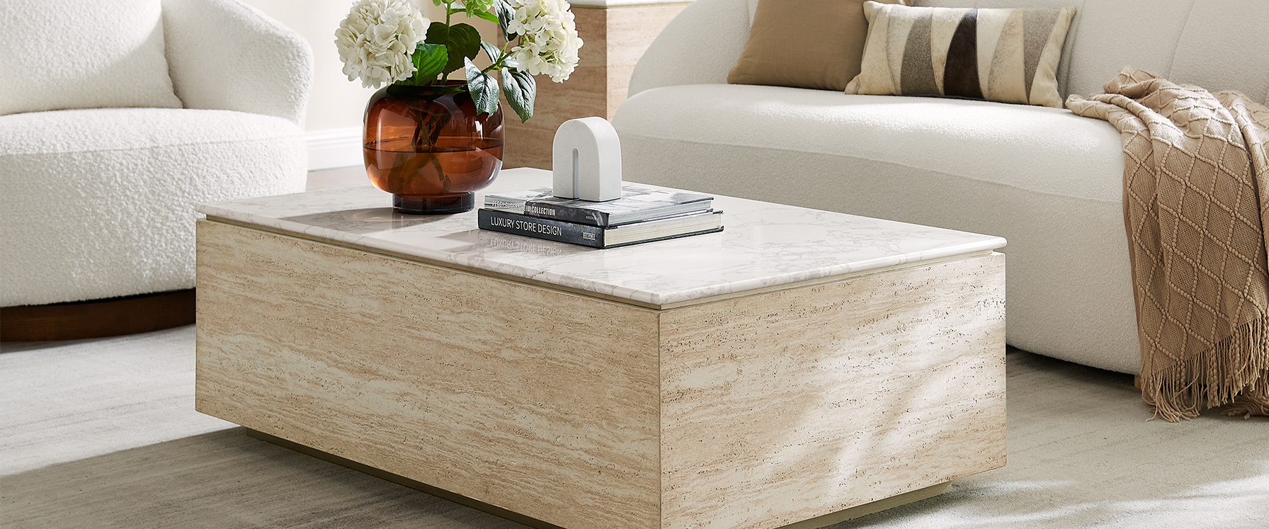 marble top coffee table