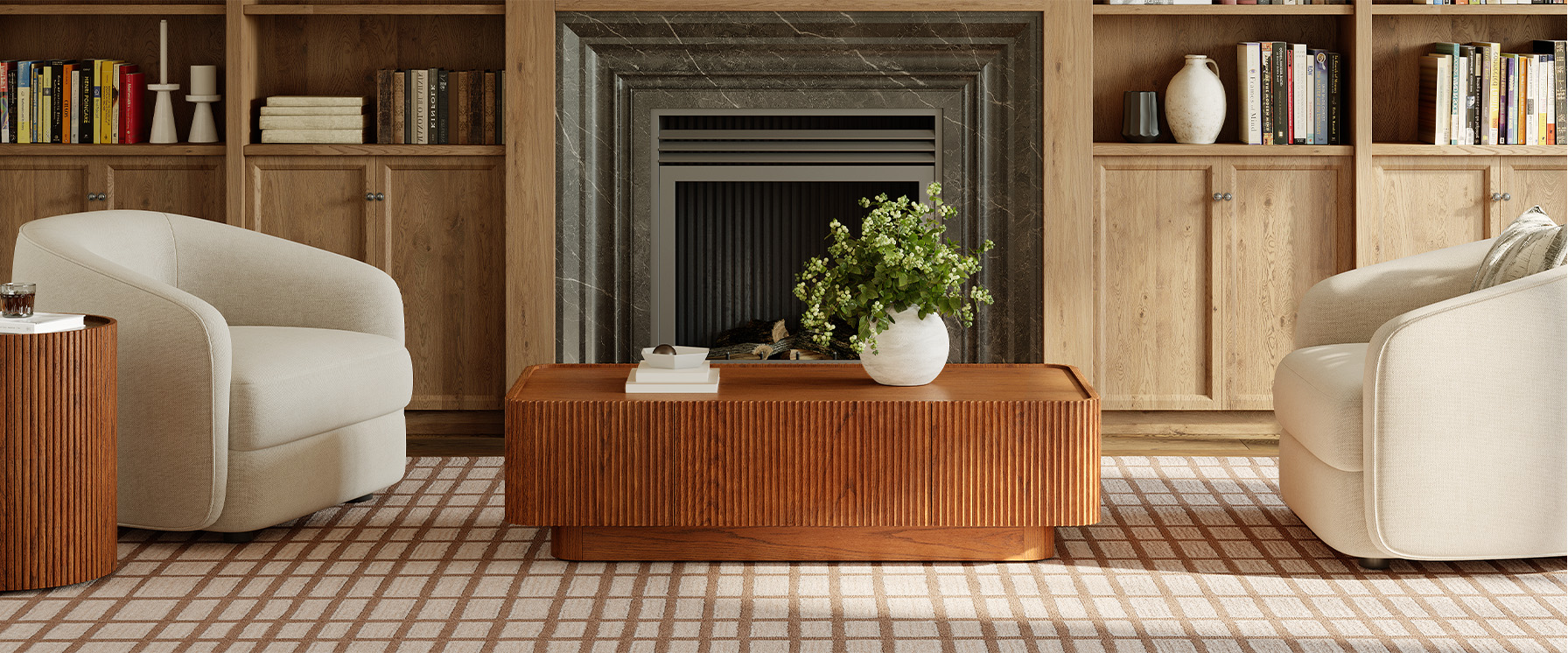 Oak Fluted Coffee Table