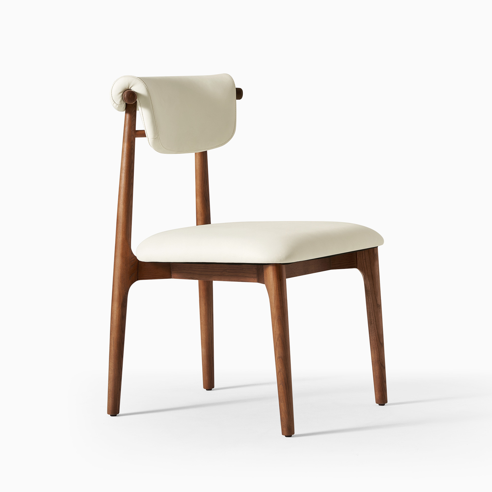 Petra Modern Set of 2 Leather Dining Chairs Stain Resistant | HERNEST