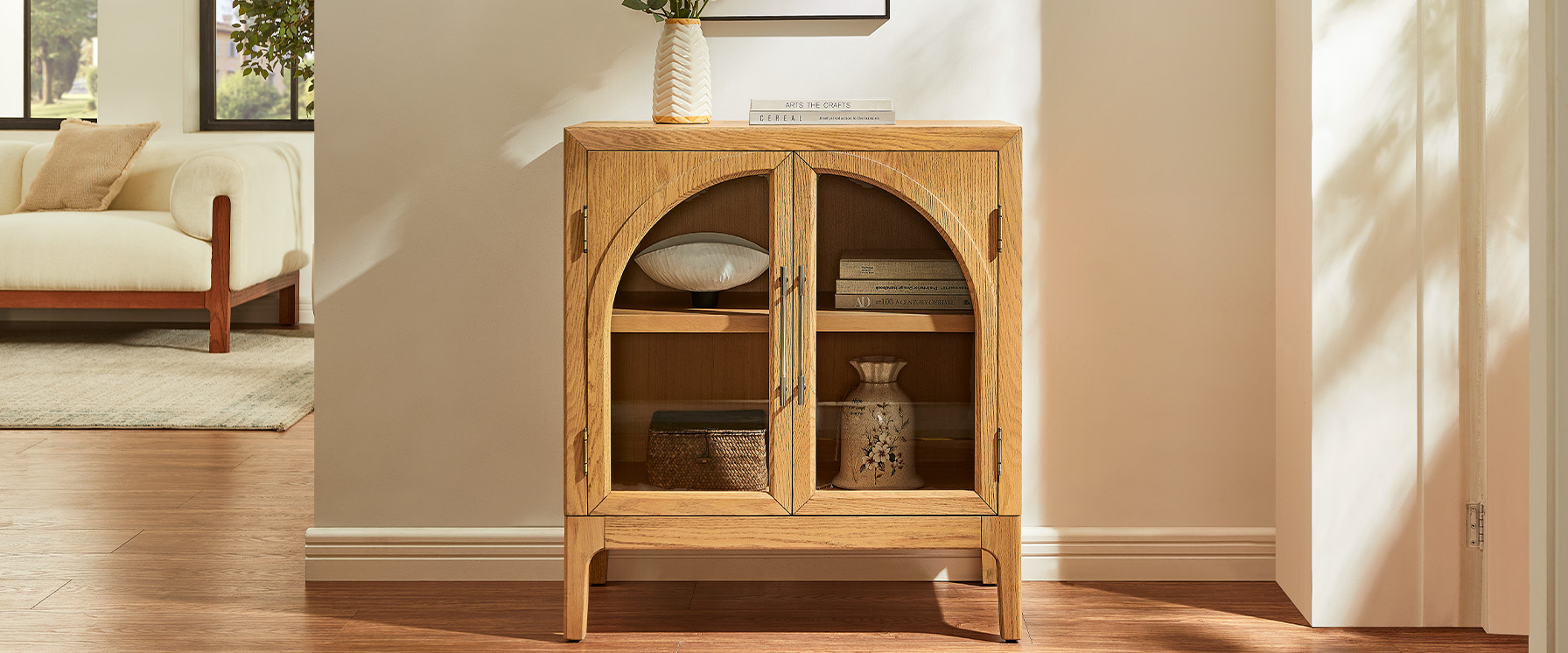 Oak Cabinet for Entryway