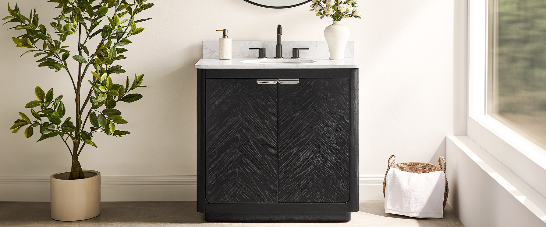 chevron 36 inch bathroom vanity