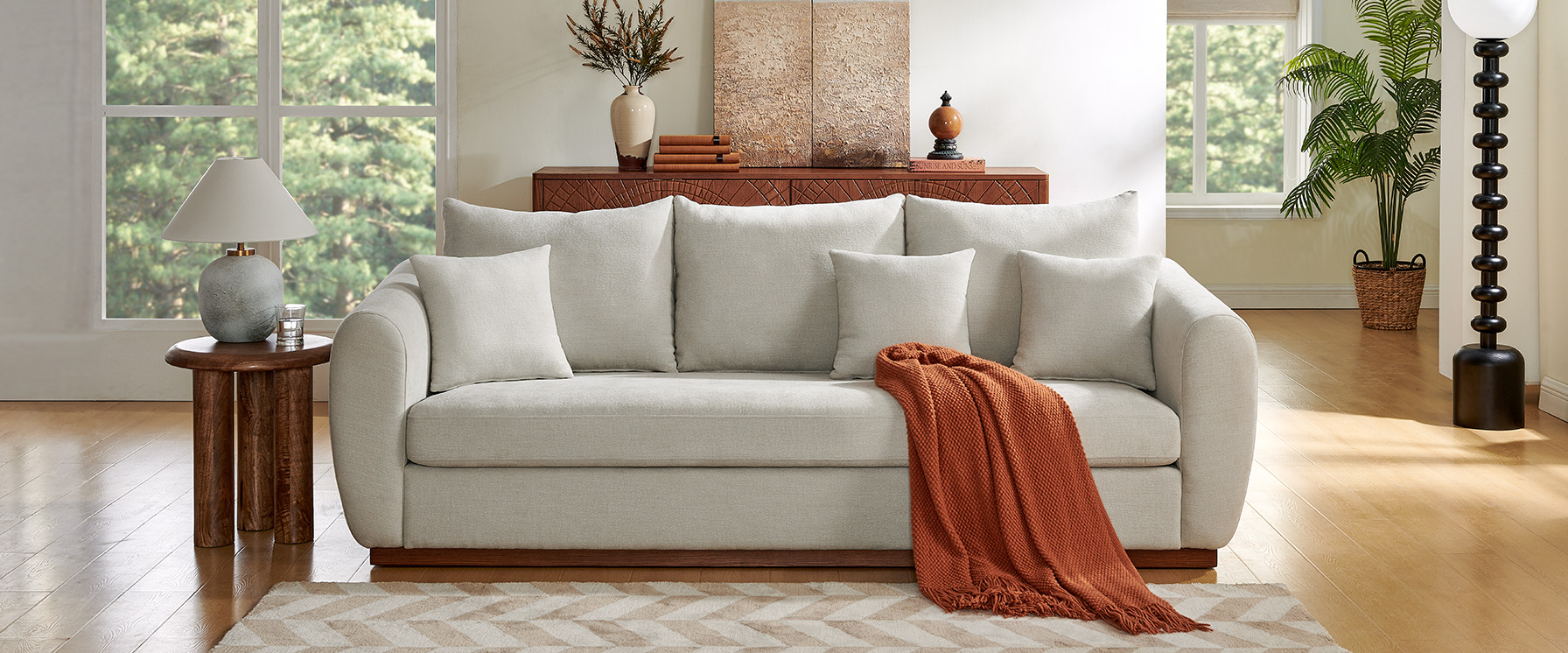 cotton fabric loveseat sofa 