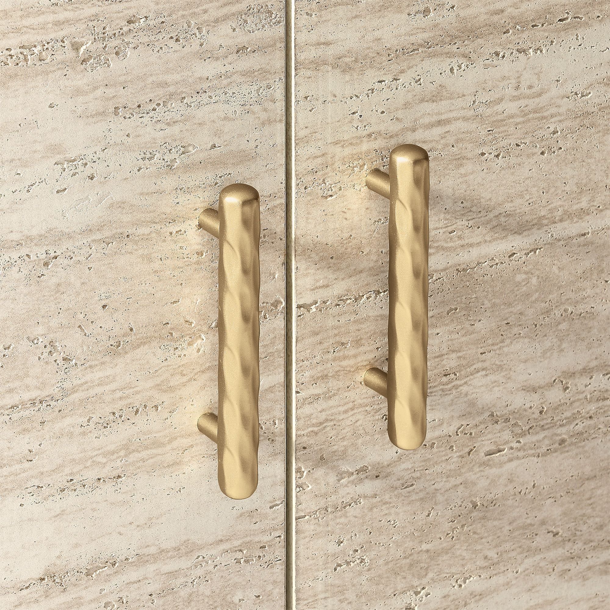 Renata 72 Inch Travertine-Textured Sideboard | HERNEST