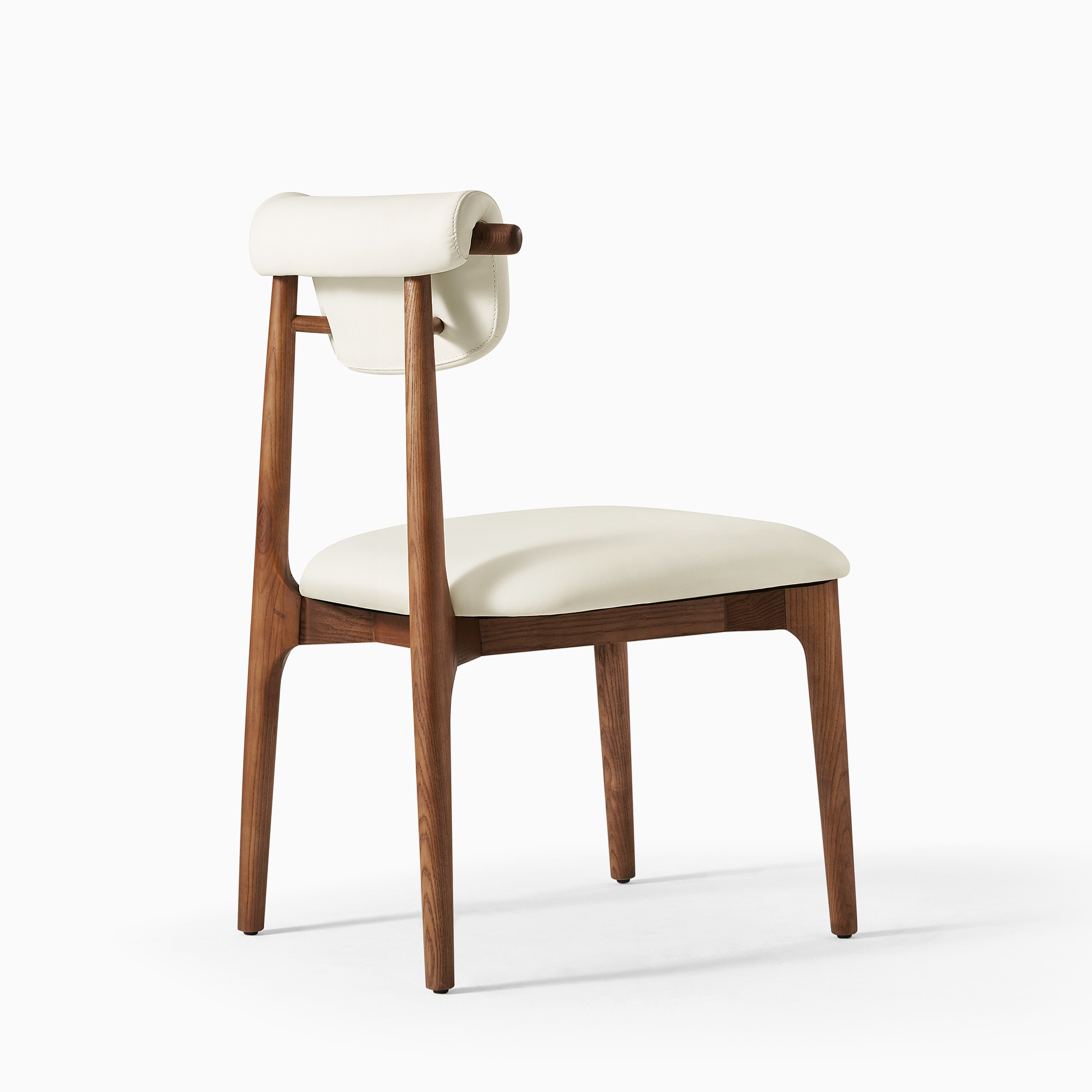 Petra Modern Set of 2 Leather Dining Chairs Stain Resistant | HERNEST