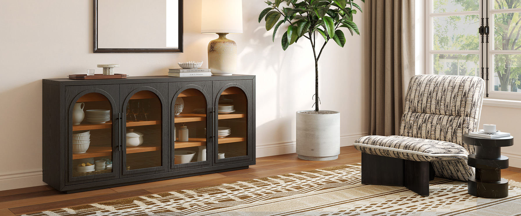 black arched sideboard