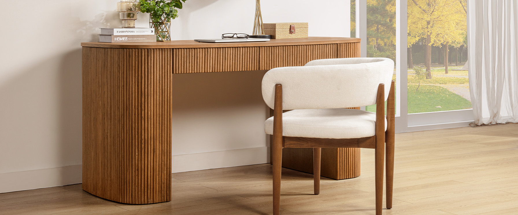 oval black writing desk