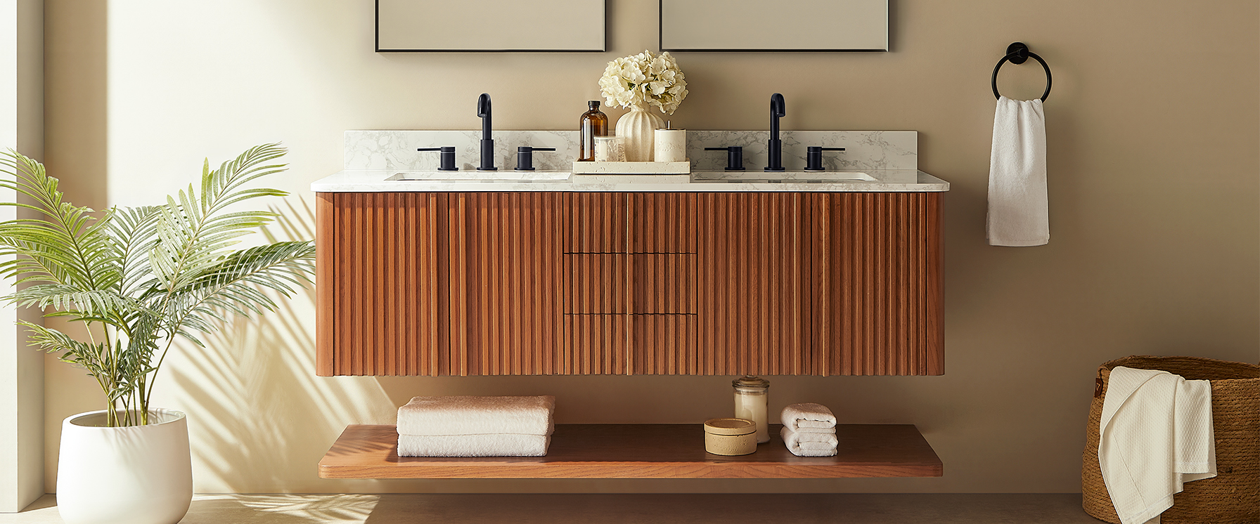 floating vanity bathroom