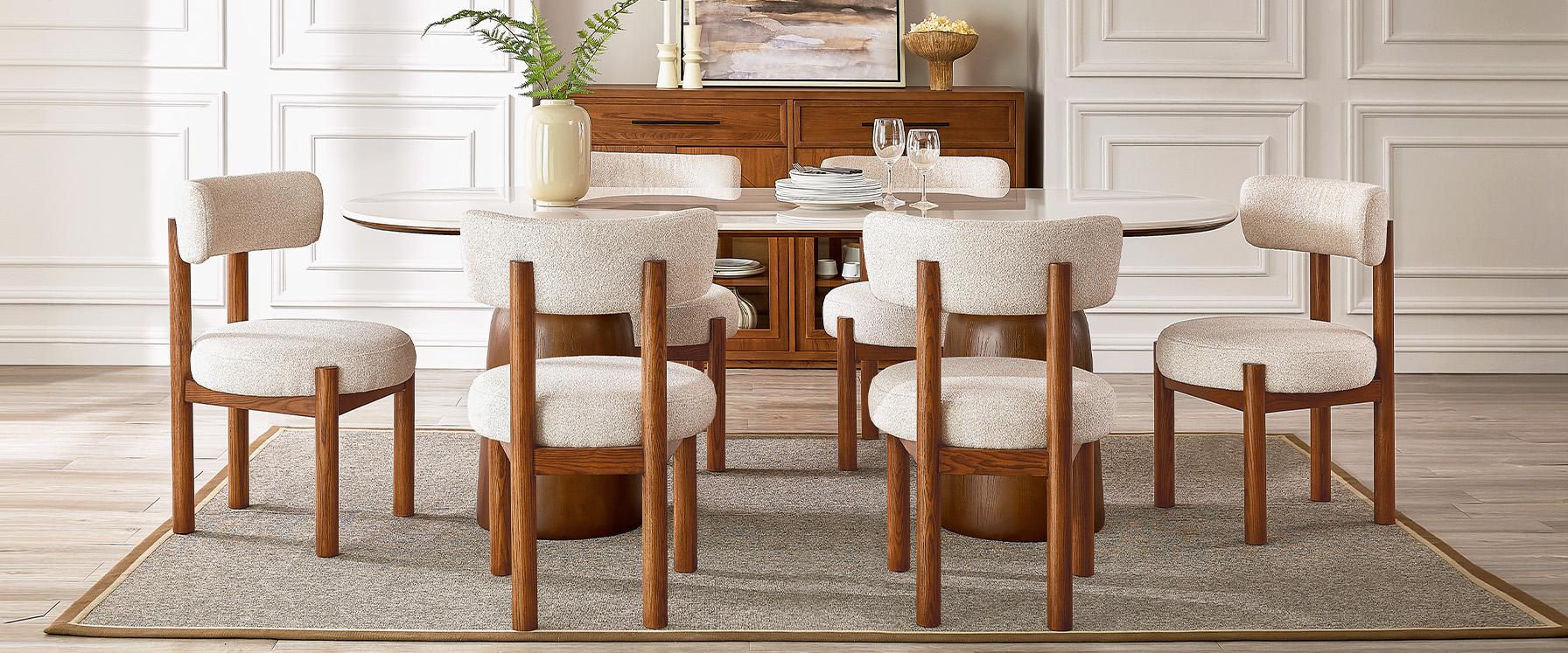 Sigrid 84" Oval Engineered Stone Dining Table