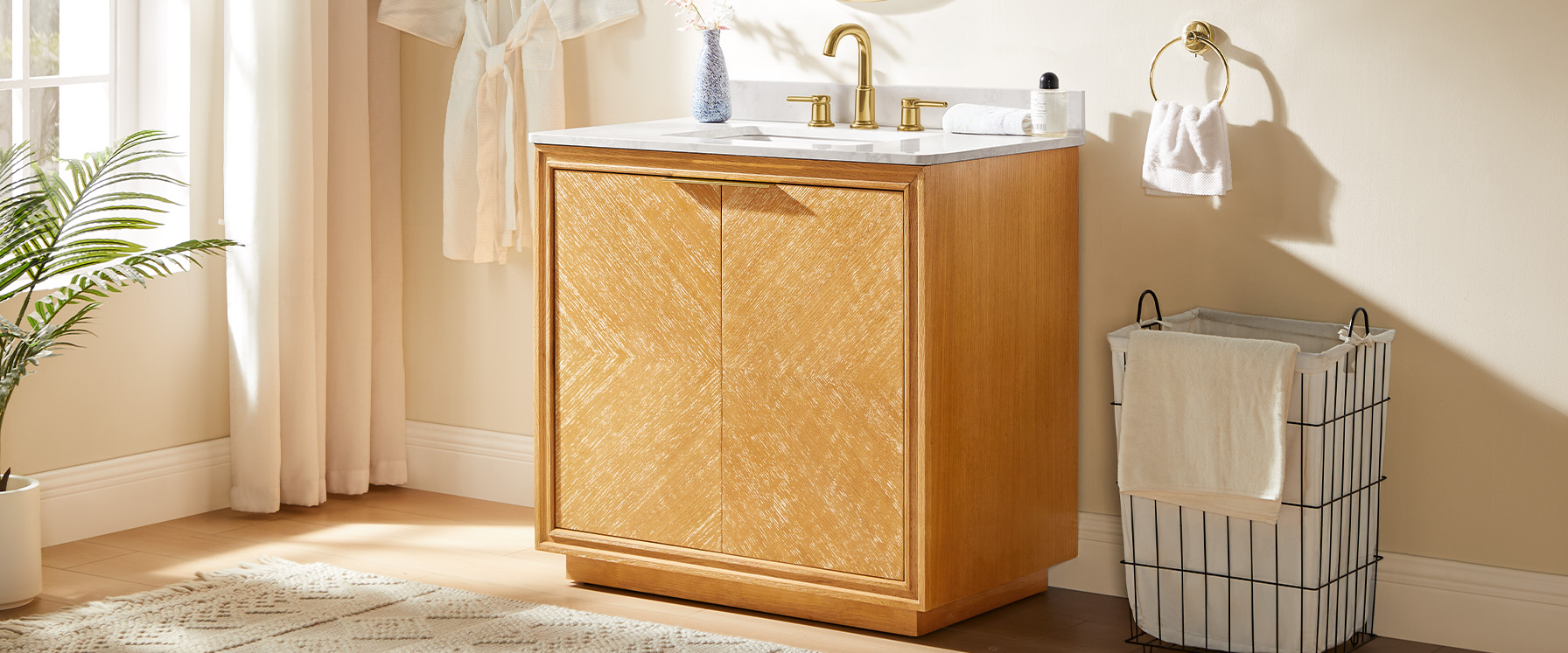 wood bathroom vanity