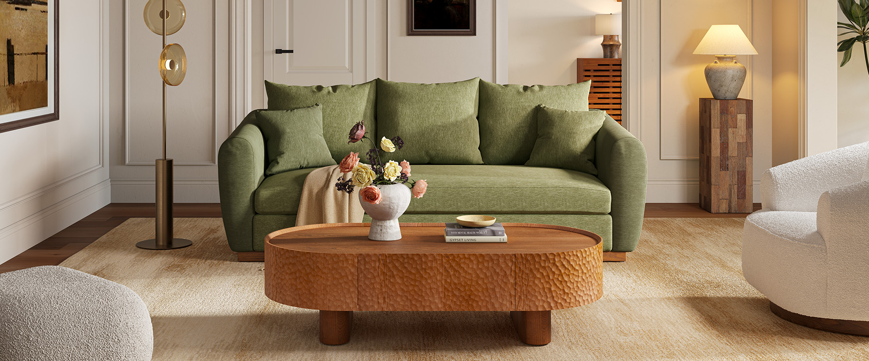 chenille 2 seater loveseat sofa 