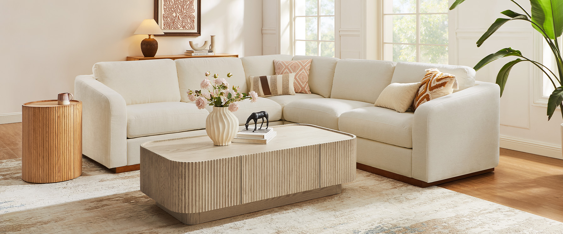 L-Shape Sectional Modular Sofa