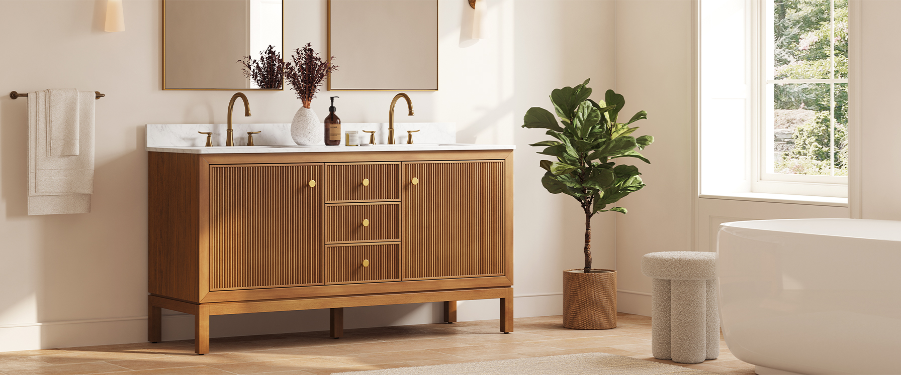 black double vanity bathroom