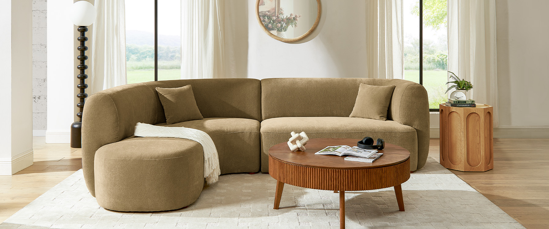 curve sectional sofa