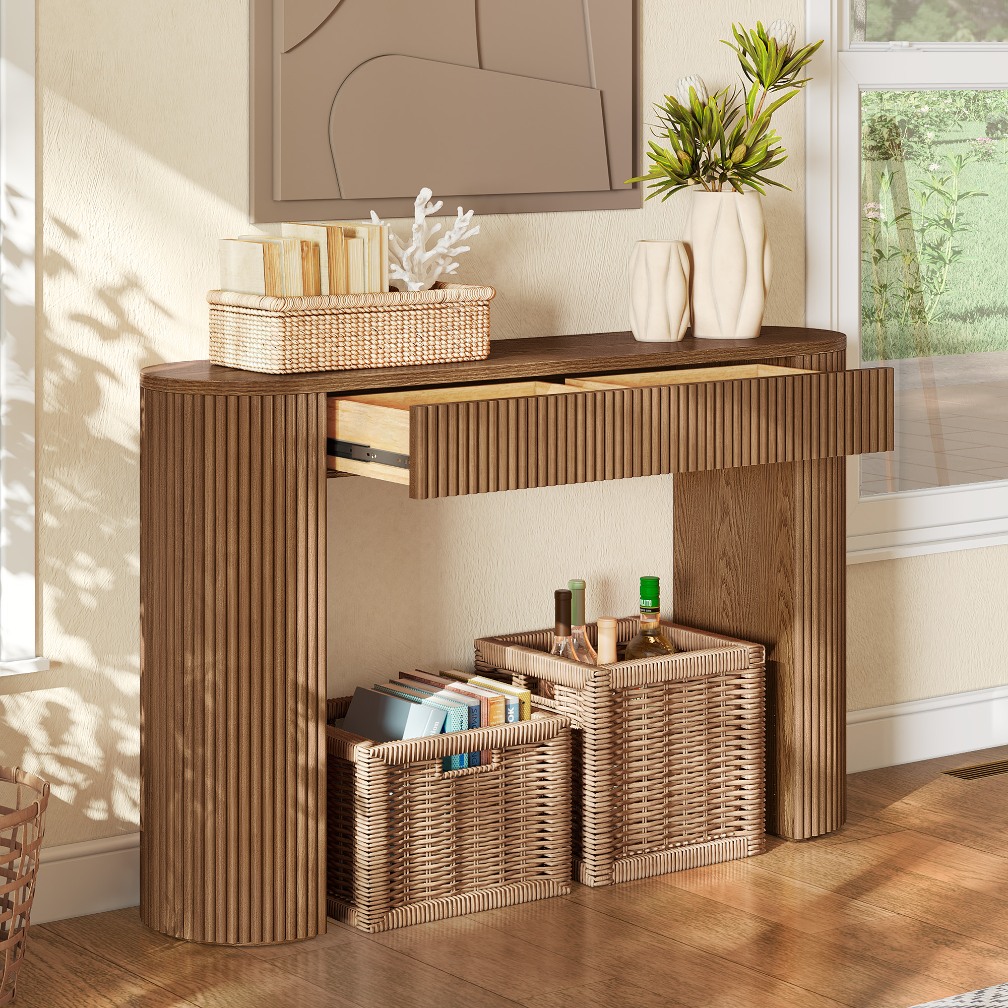 Rolf 47" Oval Wood … - image