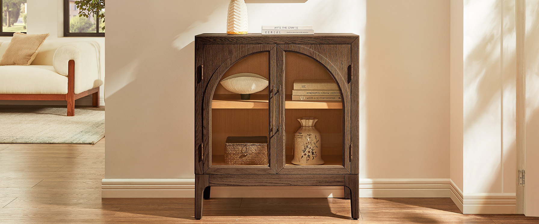 Oak Entryway Cabinet