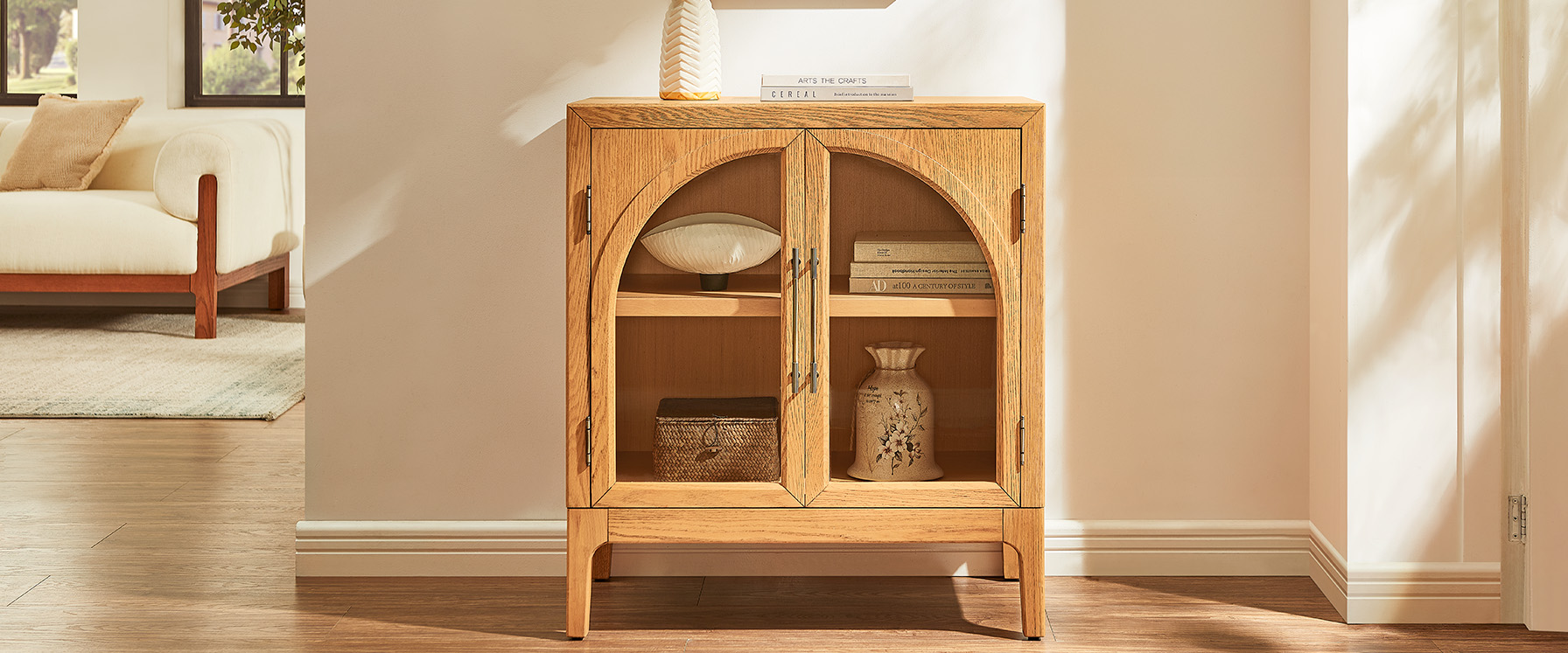 Oak Cabinet for Entryway